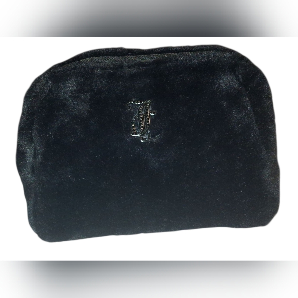 Juicy Couture Black and Pink Velvet Bag